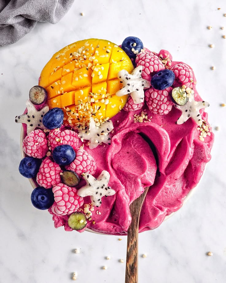 pink smoothie bowl